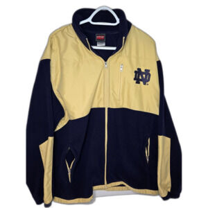 Notre Dame Fighting Irish Fleece Jacket | Men's XL Navy Gold | Genuine Stuff